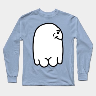 Thicc ghost funny spooky sheet with buns Long Sleeve T-Shirt